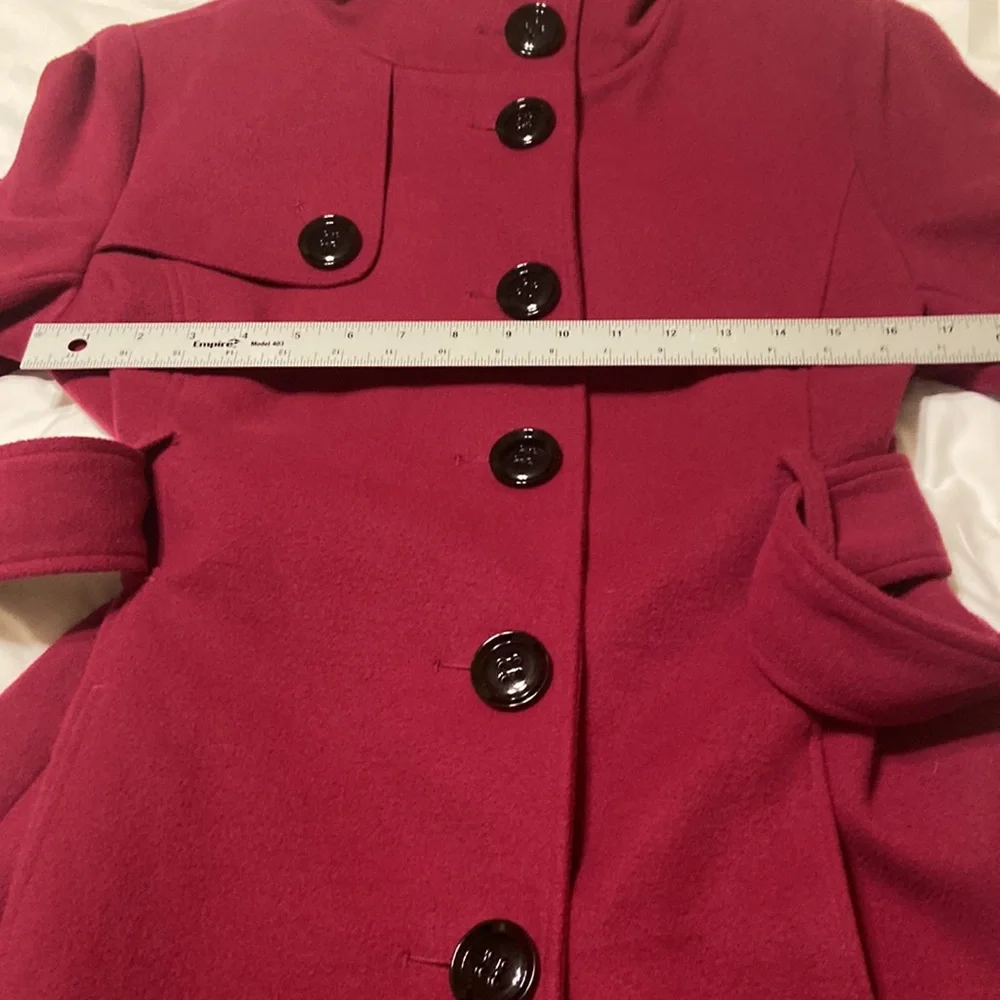 Worthington Fuchsia Peacoat Black Buttons and Tye Waist Size M GORGEOUS! EUC!!! - Picture 7 of 16